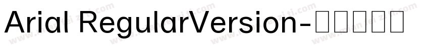 Arial RegularVersion字体转换